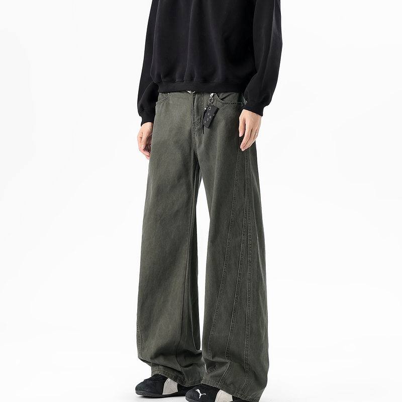 Hunting Style Pure Cotton Straight-Leg Pants Autumn New Loose Casual Long Pants Men 2026 American Style Solid Color Army Green Pants