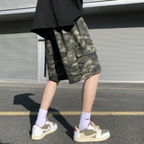 Летние шорты, камуфляжные хлопковые тонкие штаны, в американском стиле, оверсайз