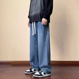 Tide, джинсы, штаны, ретро повседневные брюки, в американском стиле, свободный прямой крой