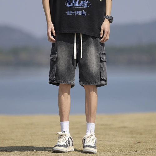 Летние шорты, джинсы, тонкие мужские штаны для отдыха, свободный прямой крой