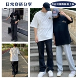 Черные джинсы, летние тонкие штаны, в американском стиле, подходит для подростков, свободный прямой крой