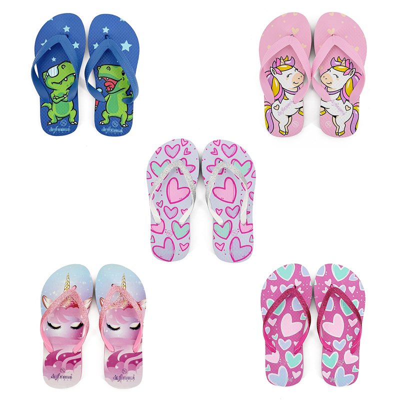 Italian Style! Children's Cartoon Flip-Flops for Summer, Boys and Girls Unicorn Heart-Shaped Thong Sandals for the Beach Italian Style! Children's Cartoon Flip-Flops for Summer, Boys and Girls Unicorn Heart-Shaped Thong Sandals for the Beach