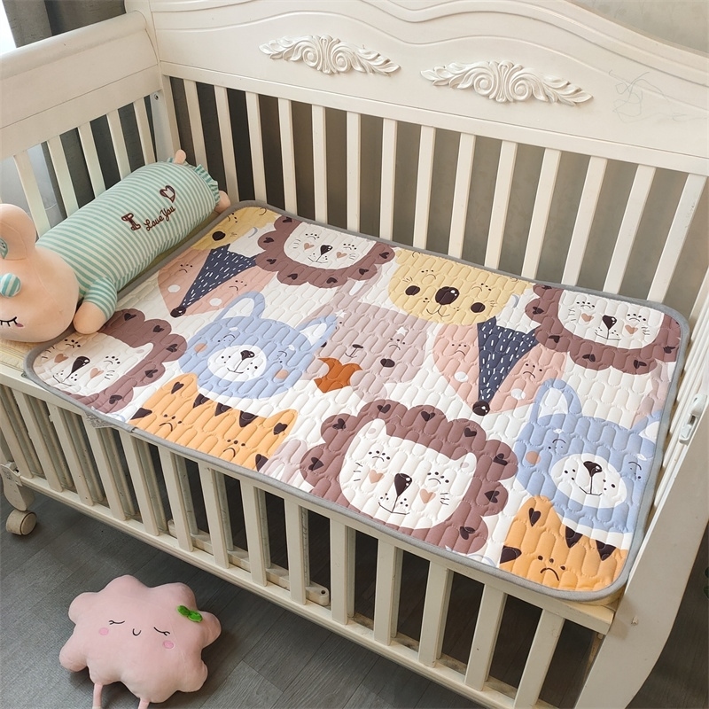 Anti-urine mat winter suede baby special washable pure cotton waterproof ultra large number bed linen double face with child anti-slip