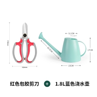 Синий красный чайник, ножницы