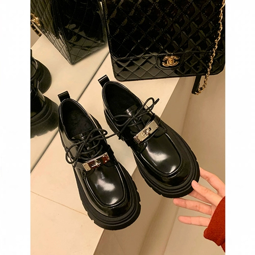 Кожаная обувь на платформе для кожаной обуви, туфли в английском стиле, 2023 года, в британском стиле