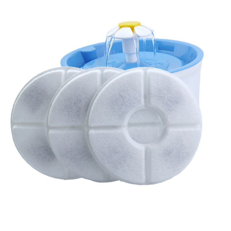 Pet light small flower pet automatic water dispenser filter filter round filter cotton cat dog water dispenser accessories activated carbon