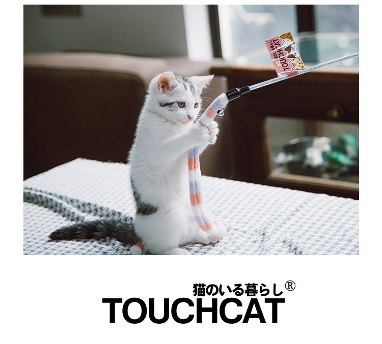 Fat Orange Convenience Store Touchcat Cat Meow Toys Teasing Cat Sticks Hair Caterpillars and Fairy Sticks-Taobao