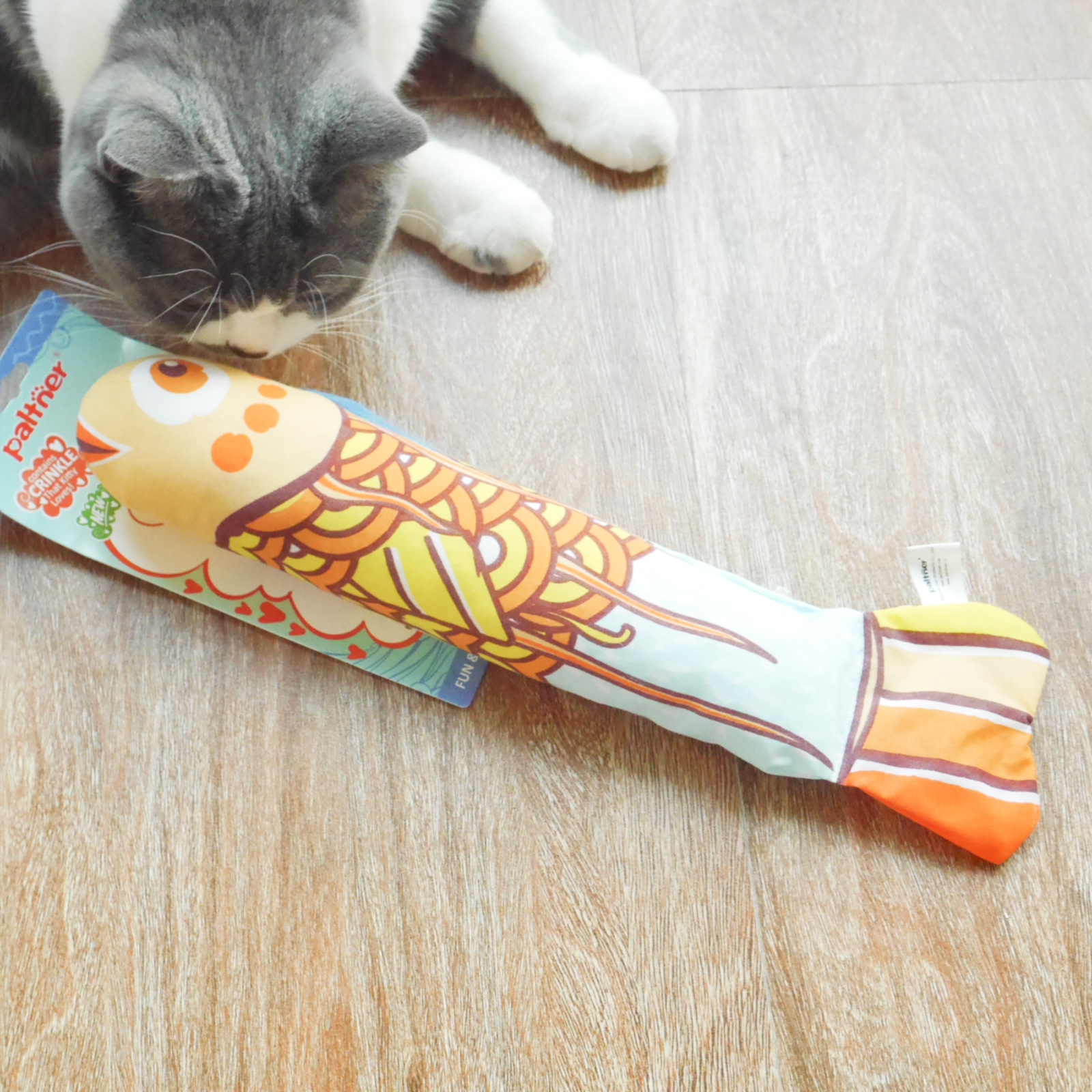 Fat Orange Convenience Store Kitty Toy Holding Pillow Foreign Trade Sound Paper Cat Mint Fish Teasing Cat