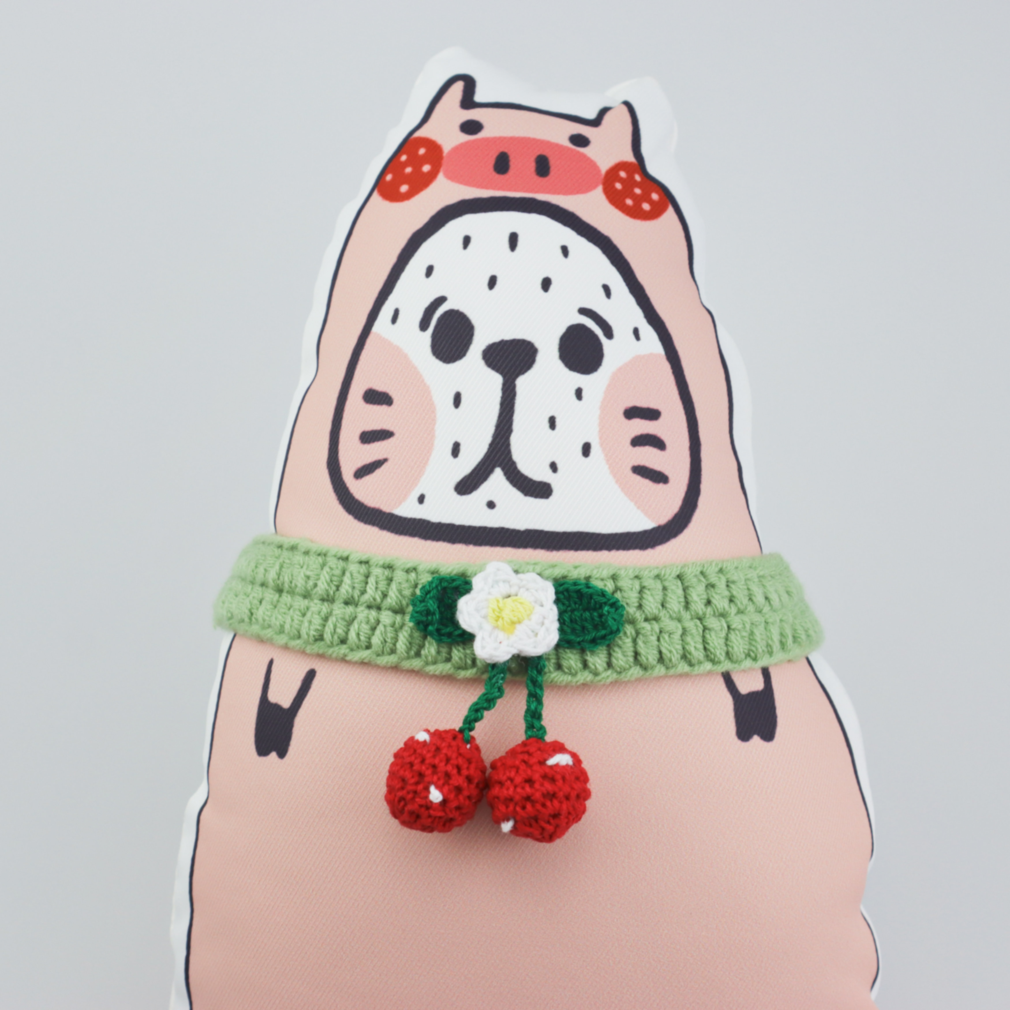 Fat orange hand-woven pet super cute decorative scarf cat dog funny Christmas Halloween props