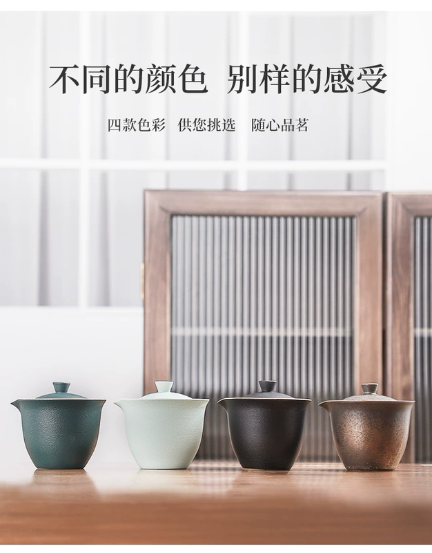 Bộ trà du lịch Haofeng Cốc nhanh Bộ trà gốm sứ cầm tay Bộ trà ngoài trời Ấm trà LOGO tùy chỉnh bộ trà đạo