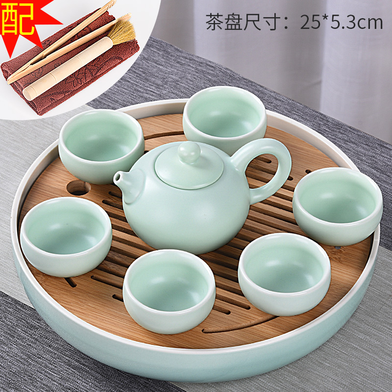 HaoFeng whole celadon teapot teacup tea set household contracted kung fu tea sea GaiWanCha accessories