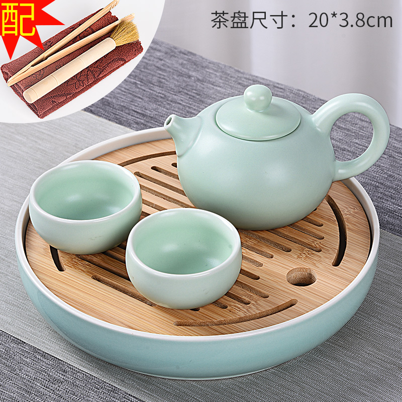 HaoFeng whole celadon teapot teacup tea set household contracted kung fu tea sea GaiWanCha accessories