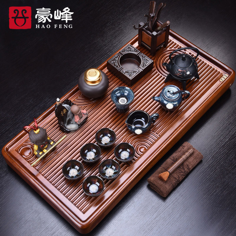 HaoFeng purple sand tea set of a complete set of household kung fu hua limu saucer dish the teapot tea tea tea accessories