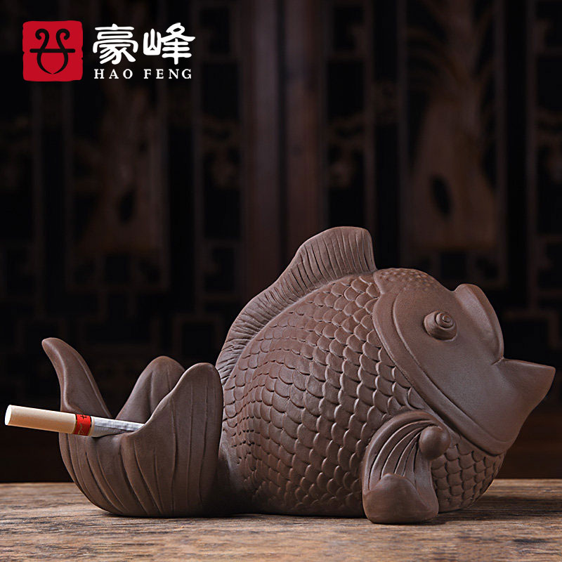 Haofeng tea set Household ornaments ashtray Creative personality Home living room large simple fashion cigarette cylinder