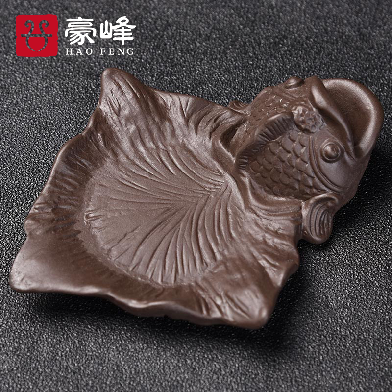HaoFeng violet arenaceous glass cup mat kung fu tea tea cup mat creative insulation cup saucer tea accessories