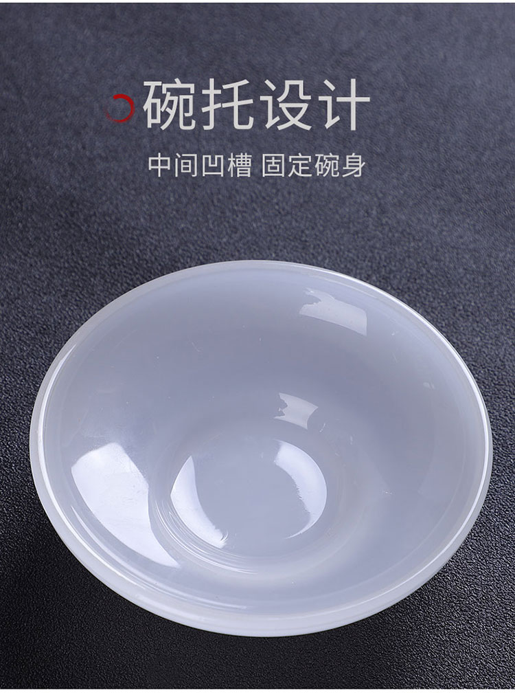 HaoFeng white porcelain tea tureen single three cups to implement jade porcelain tea sets tea accessories gift boxes finger bowl