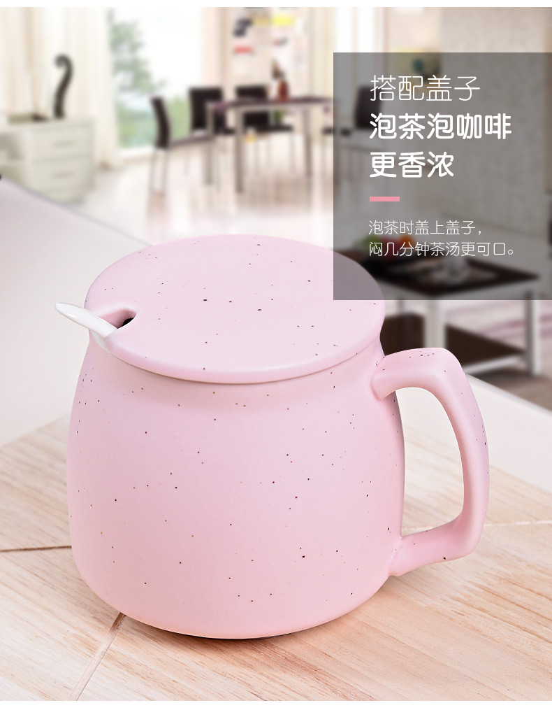 HaoFeng creative mugs ceramic cups of coffee cup milk cup breakfast cup express cartoon cup with a spoon