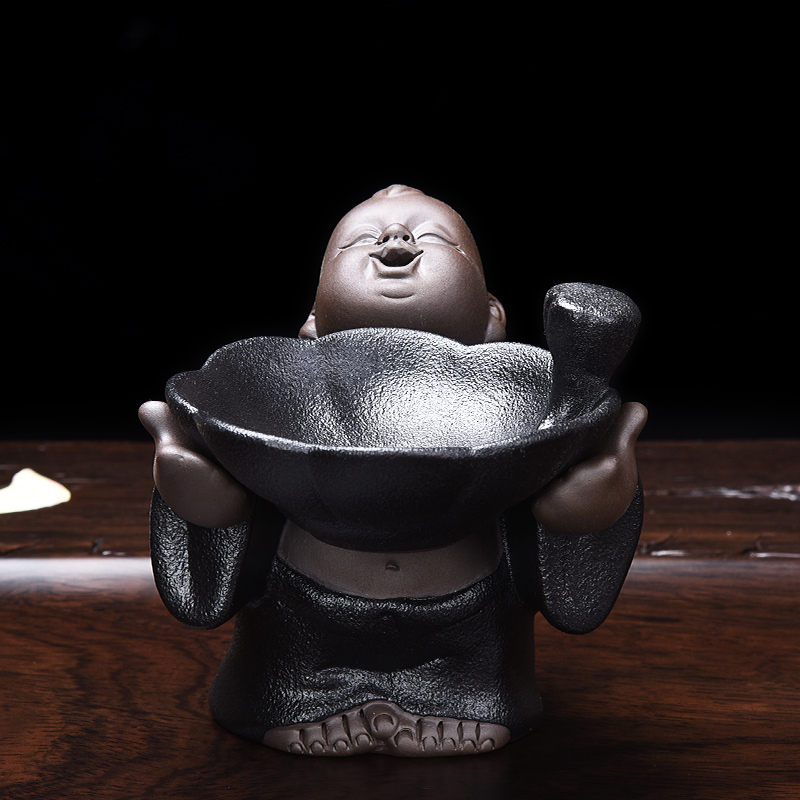 HaoFeng household kung fu tea set of a complete set of Japanese black pottery tea teapot teacup tureen gift set in a box