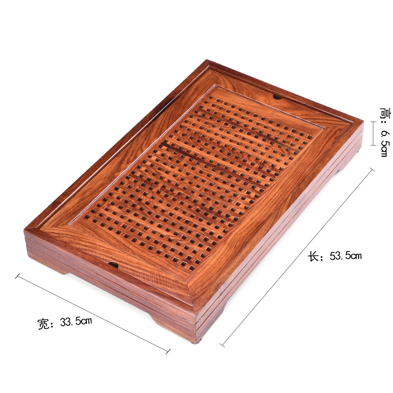 HaoFeng kung fu tea set purple ceramic tea set of a complete set of hua limu tea tray was suit household solid wood tea tray