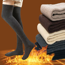  Winter plus velvet stockings over the knee socks womens thick high stockings Korean version of autumn and winter warm knee pads thigh socks