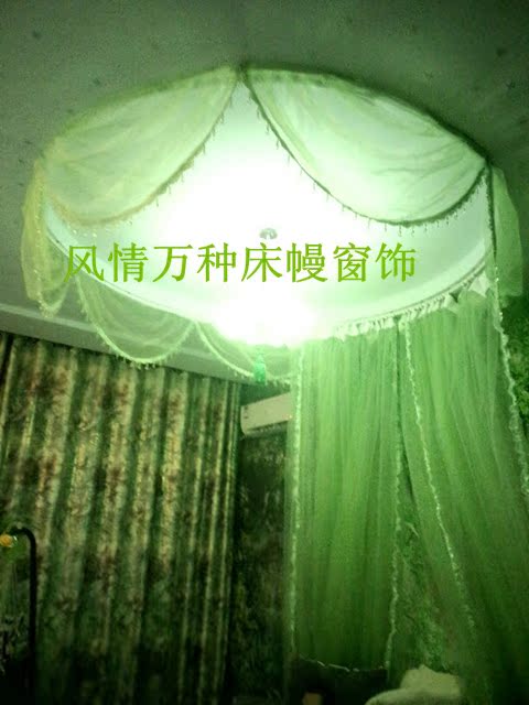 Công chúa Dome Palace Mosquito net Châu Âu giường tròn giường crepe 幔 Khách sạn giường nhà 幔 trang trí 幔 幔 phân vùng