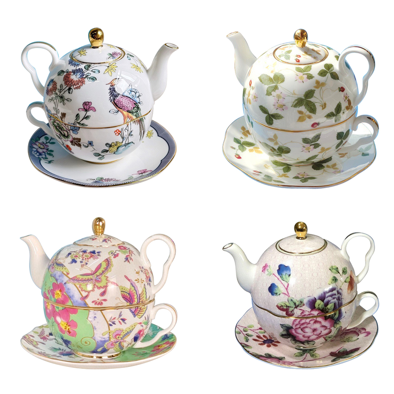 European-Style Wild Strawberry/Butterfly Dancing among Flowers/Adler's Rose/Colorful Lucky Bird Bone China Teapot Set for One Person to Enjoy Afternoon Tea European-Style Wild Strawberry/Butterfly Dancing among Flowers/Adler's Rose/Colorful Lucky Bird Bone China Teapot Set for One Person to Enjoy Afternoon Tea