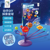 Solar System Planetary Model Toy Children Rotate Milky Way Projection Lights Simulate Galaxy Objective System 3D