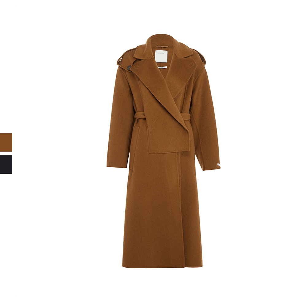 Coat Cashmere Max Mara SPORTMAX Dòng Multi-Color Tính stitching sọc nữ