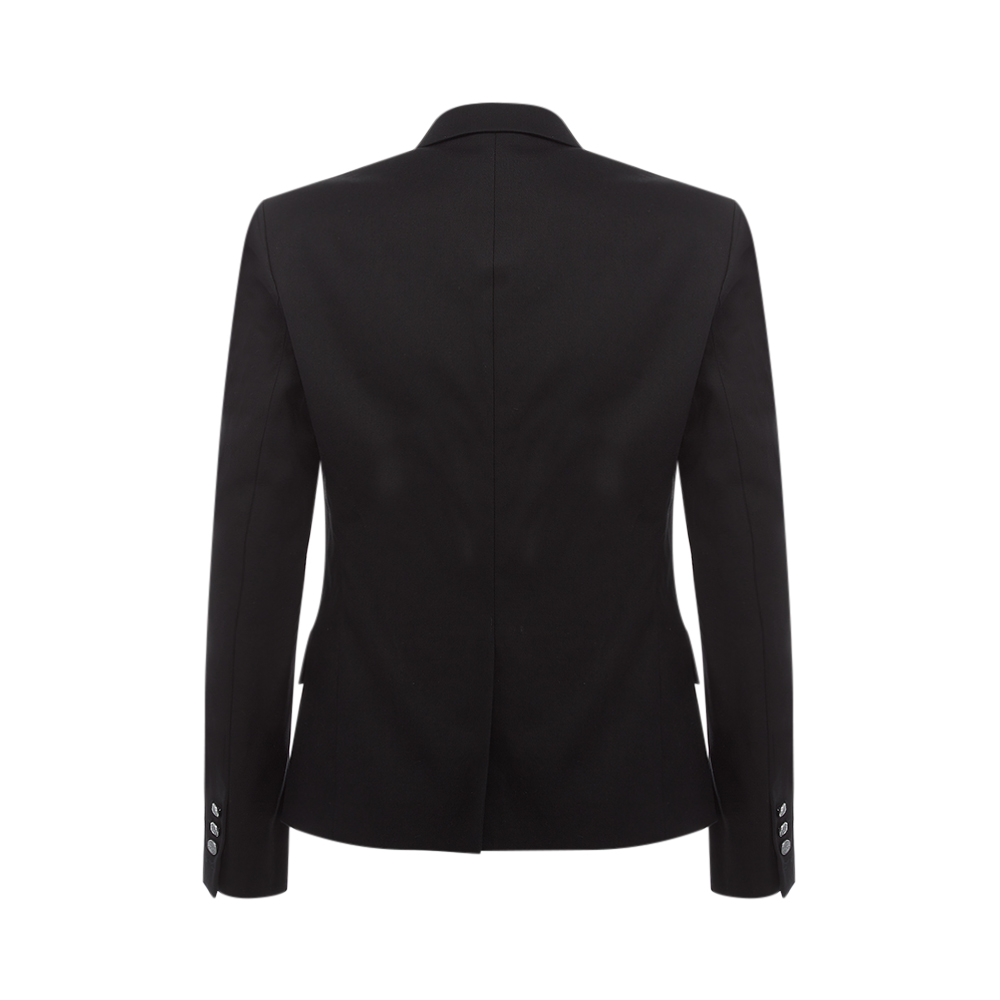 Balmain CLASSIC BLACK BÔNG GUN BARGE Casual KINH DOANH DOUBLE-Buttoned MENS SUIT JACKET