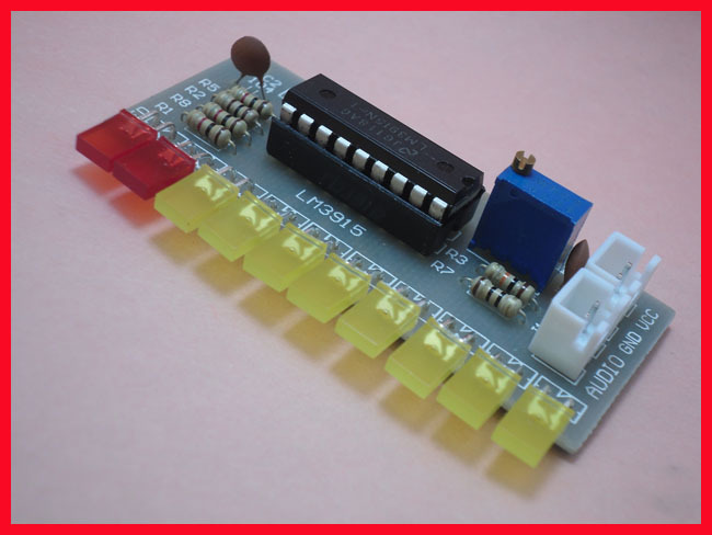 Lm3915 Fun 10-Stage Audio Level Indicator Level Indicator Light Finished Product/Components Kit