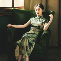 Improved version of cheongsam 2021 New Old Shanghai Chinese style young girl French long dress autumn