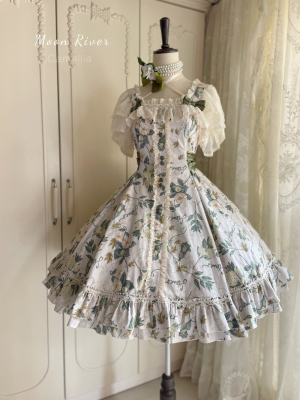 taobao agent Mountain tea, cotton dress, Lolita Jsk, Lolita style, flowered