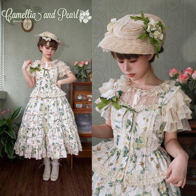 taobao agent Mountain tea, retro cotton skirt, Lolita style, lifting effect