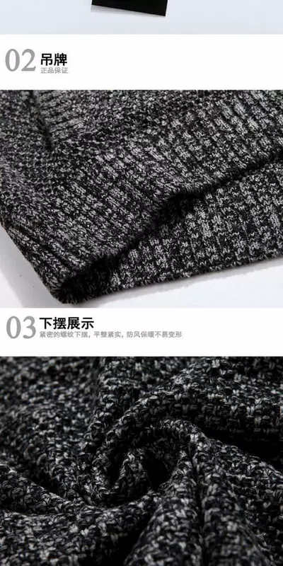 Áo len nam vest mới mùa xuân và mùa thu cổ áo đan không tay Áo khoác mùa thu cotton giản dị vest vest