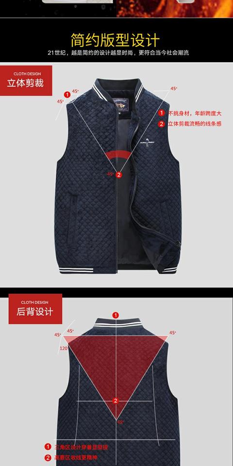 Vest nam mùa thu đông xu hướng Hàn Quốc Slim tay áo cotton vai bóng chày nam cổ thấp Vest khoác bomber nam