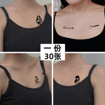 Tattoo stickers dark series depraved tattoo clavicle small pattern waterproof female lasting Korean simulation tide is not permanent for 1 year