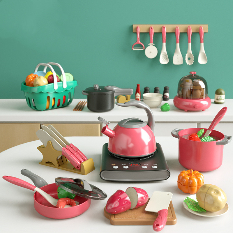 Children's house kitchen girl simulation kitchen utensils cooking cooking toys male baby cut fruit set