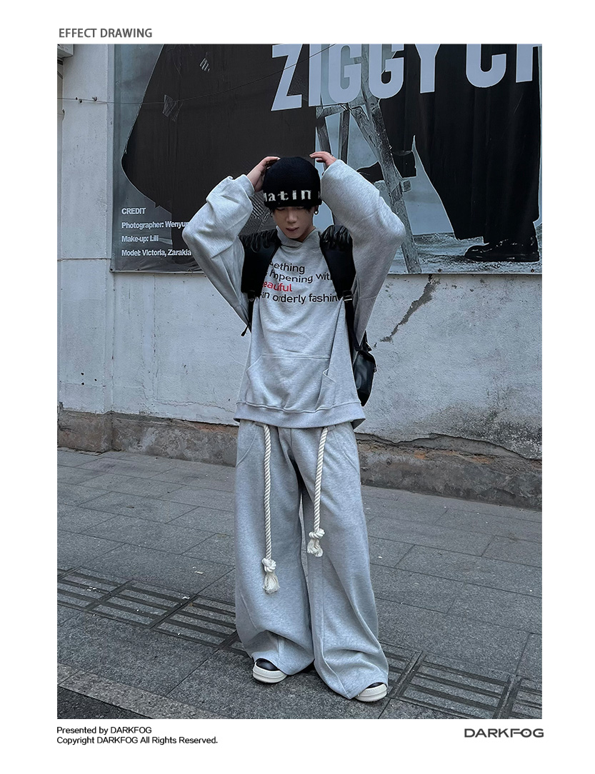 【Raucohouse】Rune overfit wide sweatpants Rune overfit wide sweatpants - Raucohouse | 60% - Asian