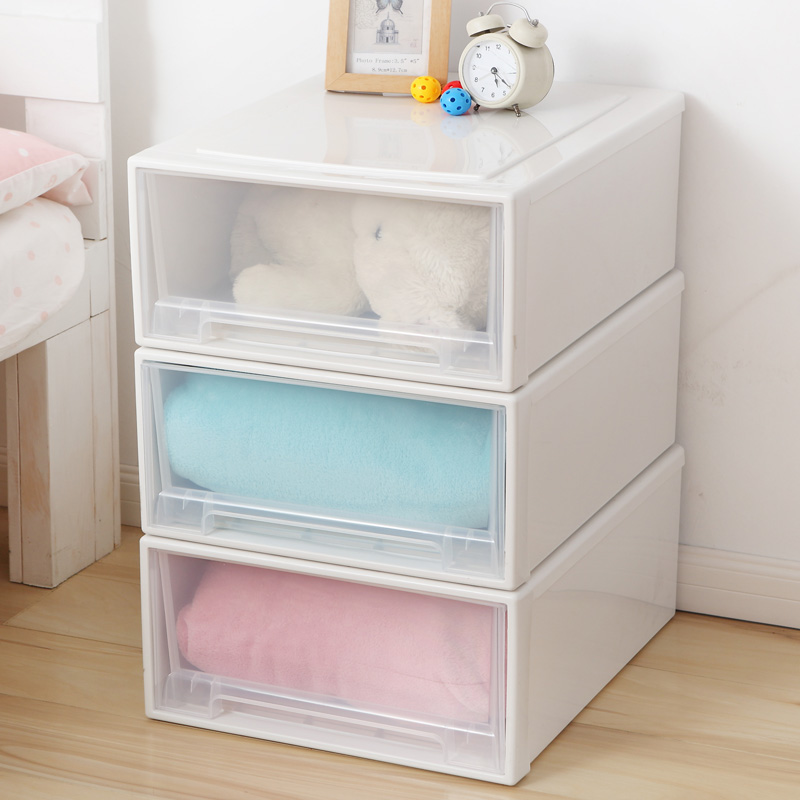 Drawer wardrobe storage box Storage cabinet Transparent large wardrobe storage box Finishing box Plastic storage cabinet Shoe cabinet