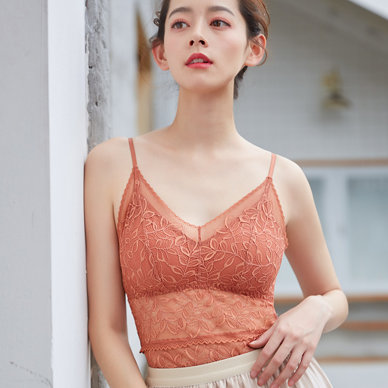 Europe and South Korea fashion women's clothing 2020 autumn new beauty back does not run chest sexy bandeau 001042