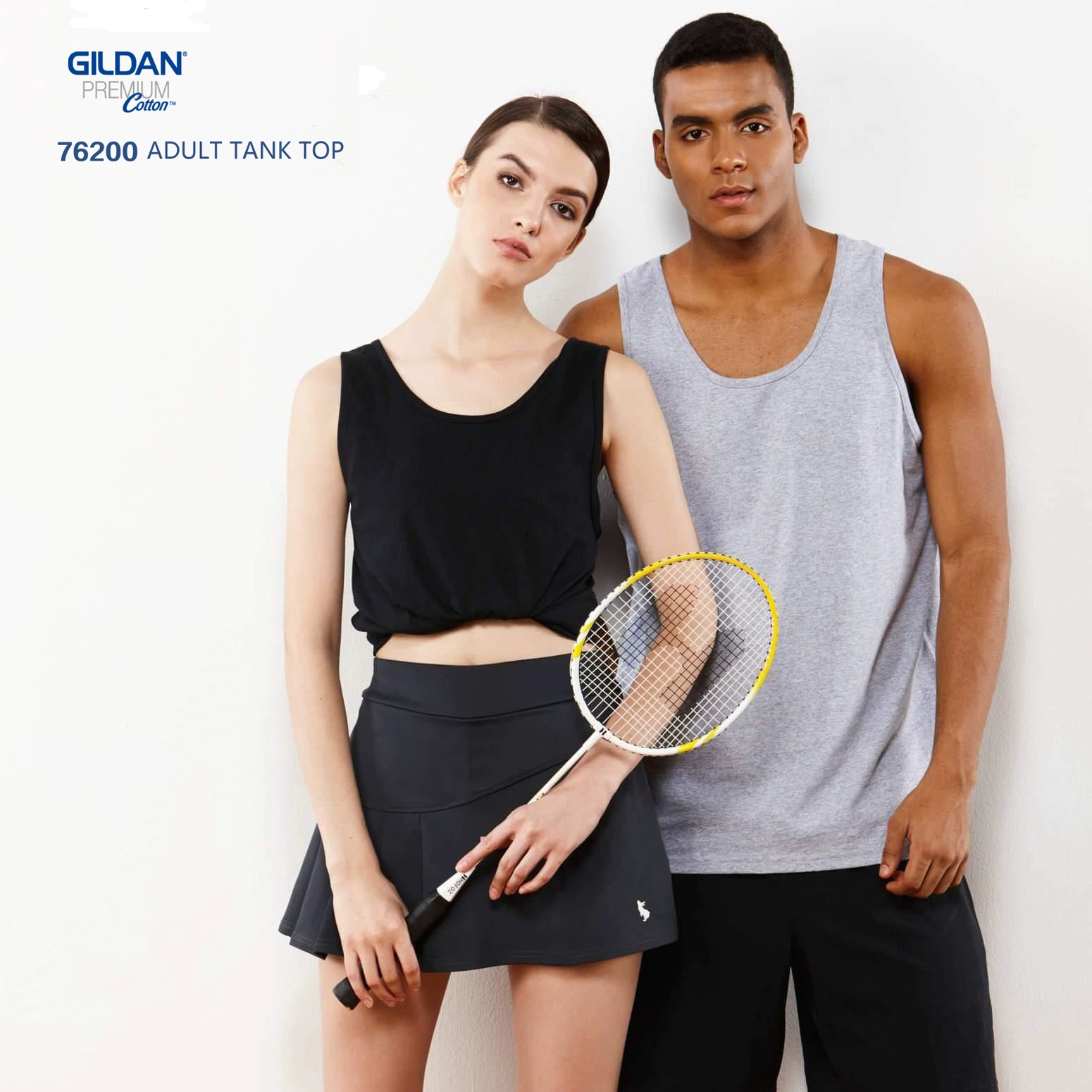 GILDAN76200 Áo vest nam có đáy bằng cotton nguyên chất rời áo thun không tay cỡ lớn cho giới trẻ thể thao và thể dục mùa hè - Áo vest