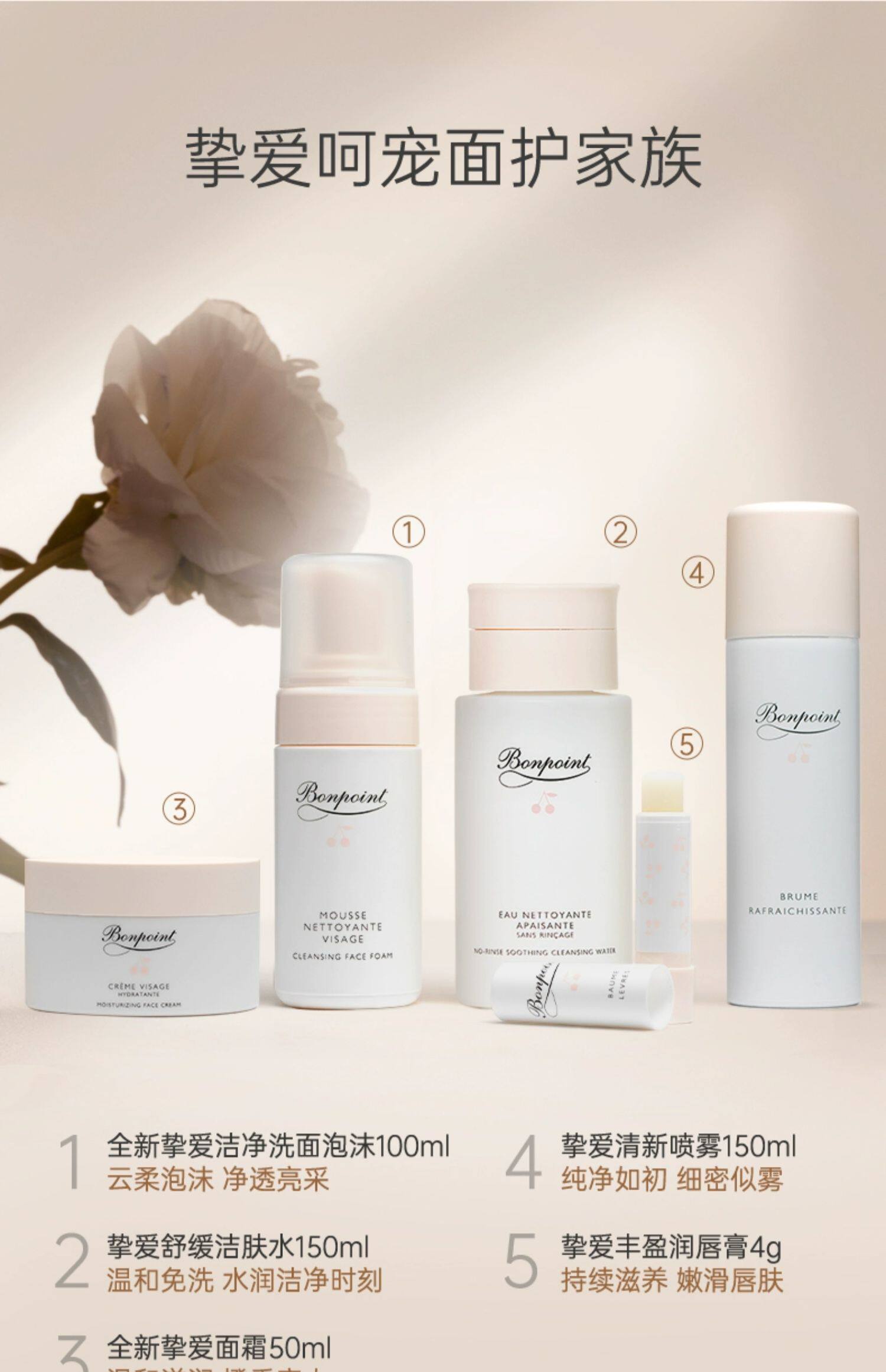Ребенок лосьоны/кремы 【618 立即抢购】bonpoint小樱桃经典面霜2件套补水滋润温和滋养