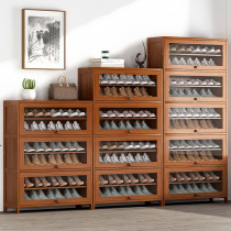 Shoe cabinet home entrance large capacity porch storage rack space saving simple modern solid wood balcony dump storage