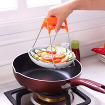 Household kitchen baking oven microwave oven Bowl clip stainless steel multi-function clip anti-scalding pan clip Bowl pickup