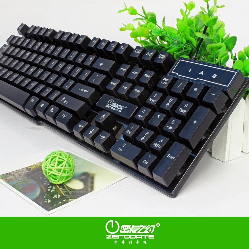 Zero point about X11USB Cable manipulator Sensation Electric Racing keyboard 104 Key Internet café Rainbow Three-color backlight