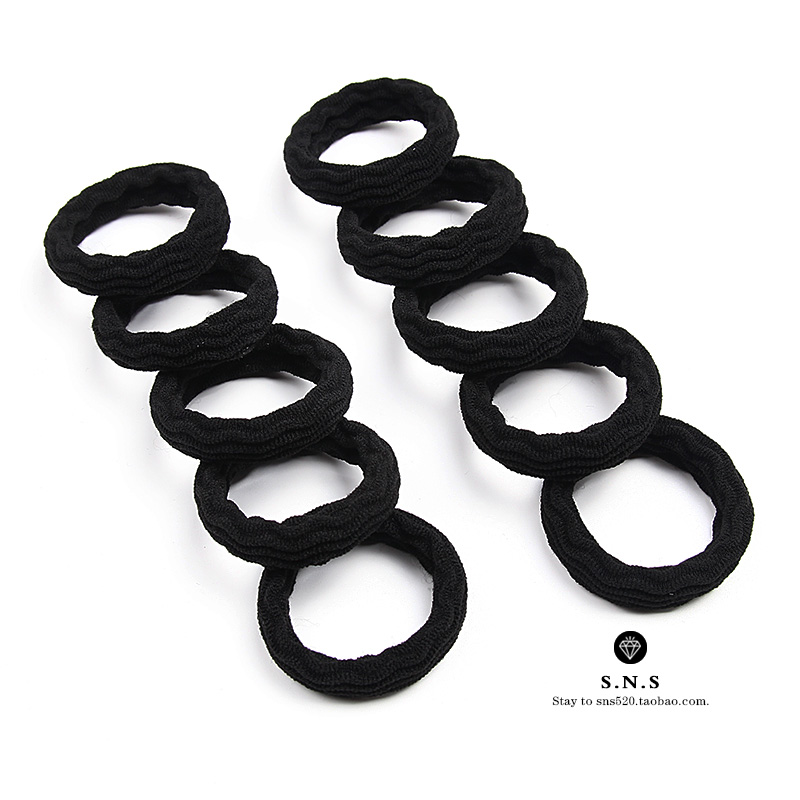 images 9:20 knotted high-bolt towel rings in Korean boxes without seams durable headline hairpin curd hair rings