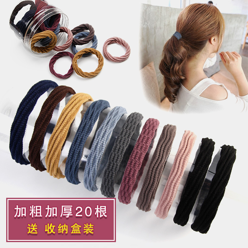 20 knotted high-bolt towel rings in Korean boxes without seams durable headline hairpin curd hair rings