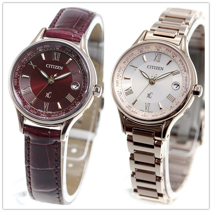Japan West Rail City CITIZEN EC1164-02W EC1164-53W 53X Light Energy Radio Women Watch