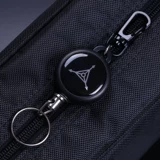 Телескопический автоматический брелок, защитная телескопическая стальная проволка для ключей с застежкой из нержавеющей стали, анти-кража