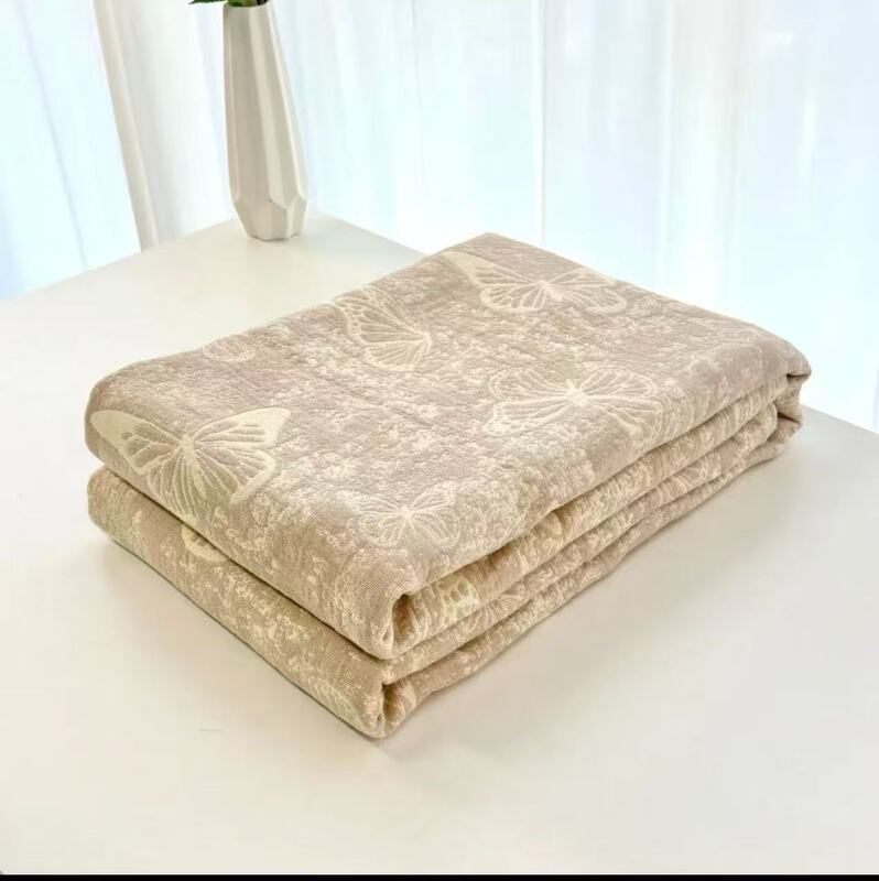 【Butterfly Love Flower】200*230 Large-Sized Ramie Blanket